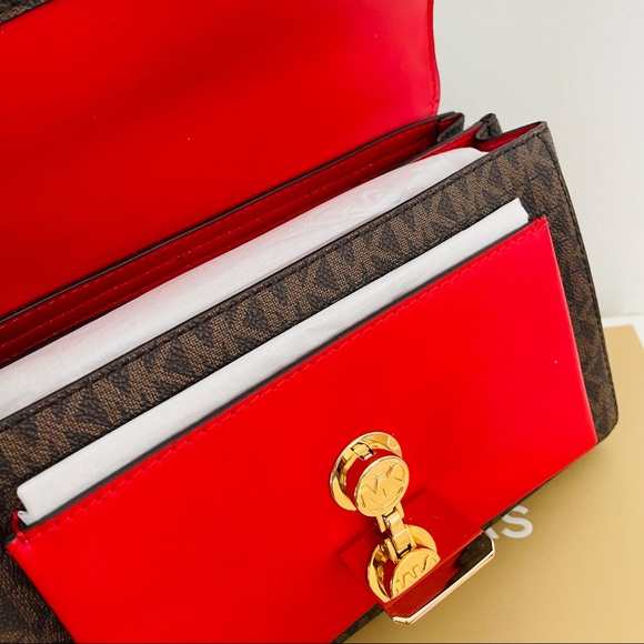 Authentic Michael Kors Lita Medium Crossbody Bag New With Gift Box - Picture 4 of 7